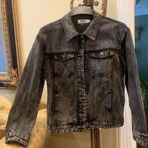 Crazy Train Charcoal Denim Jacket - Women’s - Size Large - NWOT